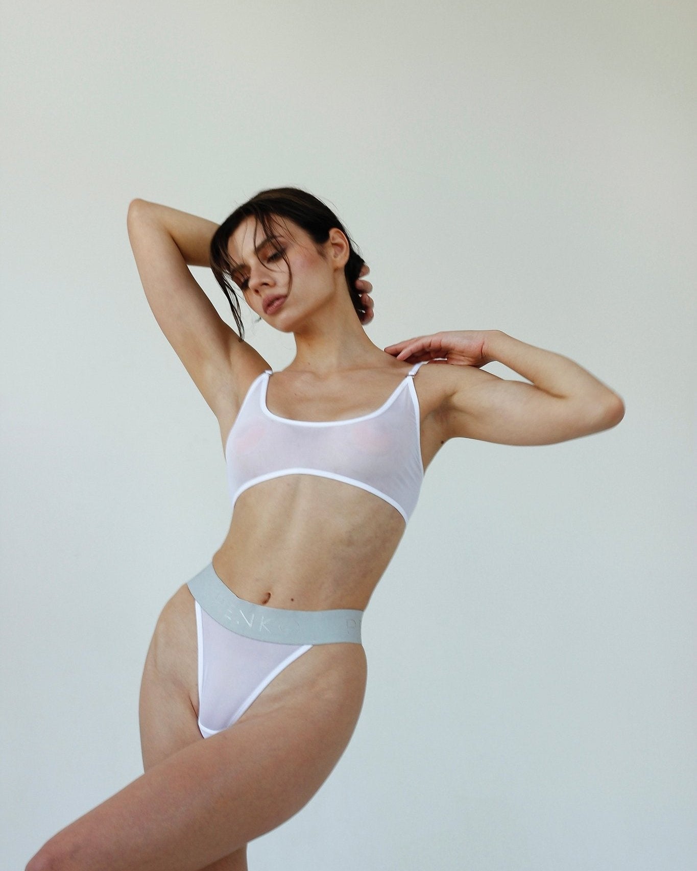 WHITE SEMI - TRANSPARENT BRA - PENKO